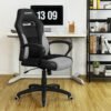 SONGMICS Racing Sport Office Chair with Tilt Function Computer Desk Swivel Chair PU Black-Grey OBG38BG - Billede 4