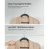 SONGMICS Velvet Hangers, Pack 30 Coat Hangers for Clothes, Non-Slip, with Shoulder Notches, Trouser Bar, 360° Swivel Hook, Space-Saving, 0.6 cm Thick, 43 cm Long, Grey CRF029V03 - Billede 7