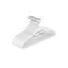 SONGMICS Set of 20 Plastic Hangers, Coat Hangers with U-Shaped Opening, Non-Slip, Space-Saving, 0.5 cm Thick, 41.5 cm Long, 360° Swivel Hook, White CRP041W02