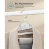 SONGMICS Set of 20 Plastic Hangers, Coat Hangers with U-Shaped Opening, Non-Slip, Space-Saving, 0.5 cm Thick, 41.5 cm Long, 360° Swivel Hook, White CRP041W02 - Billede 4