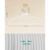 SONGMICS Set of 20 Plastic Hangers, Coat Hangers with U-Shaped Opening, Non-Slip, Space-Saving, 0.5 cm Thick, 41.5 cm Long, 360° Swivel Hook, White CRP041W02 - Billede 7