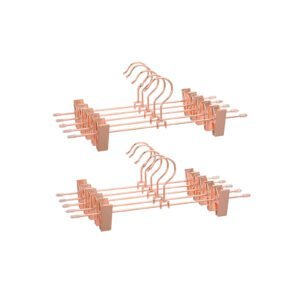 Rustfri metal tøjhængere med non-slip klips til skørter og bukser.
