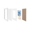 SONGMICS Picture Frame Set of 2, A4 (21x29.7 cm) without Mat, 5x7 inch (13x18 cm) with Mat, Glass Front, Home and Office, White MDF Photo Frames RPF04WT - Billede 6