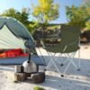 SONGMICS Folding Camping Chairs, Set of 2 Outdoor Chair, with Armrests, Cup Holder, Portable, 120 kg Capacity, for Camping, Garden, Fishing, Beach, Balcony, Military Green GCB001C01 - Billede 3