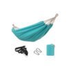 SONGMICS Hammock, 210 x 150 cm, Double Hammock, 300 kg Load Capacity, for Terrace, Balcony, Garden, Outdoor, Camping, with Carry Bag, Fastening Straps and Carabiners, Turquoise GDC15BU