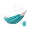 SONGMICS Hammock, 210 x 150 cm, Double Hammock, 300 kg Load Capacity, for Terrace, Balcony, Garden, Outdoor, Camping, with Carry Bag, Fastening Straps and Carabiners, Turquoise GDC15BU - Billede 7