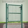 SONGMICS GGD150G01 Galvanised Steel Garden Gate Fence Gate with Lock Door Handle and Key 106 x 100 cm (L x H), Green - Billede 3