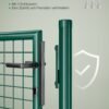SONGMICS GGD150G01 Galvanised Steel Garden Gate Fence Gate with Lock Door Handle and Key 106 x 100 cm (L x H), Green - Billede 4