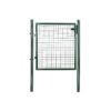 SONGMICS Garden Gate, Galvanised Steel, Sturdy and Durable, Lockable, 87 x 100 cm (Side Columns Not Included), 5 x 20 cm Mesh Grid, Green, GGD150G