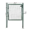 SONGMICS Garden Gate, Galvanised Steel, Sturdy and Durable, Lockable, 87 x 100 cm (Side Columns Not Included), 5 x 20 cm Mesh Grid, Green, GGD150G - Billede 4