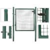 SONGMICS Garden Gate, Galvanised Steel, Sturdy and Durable, Lockable, 87 x 100 cm (Side Columns Not Included), 5 x 20 cm Mesh Grid, Green, GGD150G - Billede 5