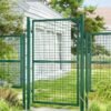 SONGMICS Garden Gate, Galvanised Steel, Sturdy and Durable, Lockable, 87 x 150 cm (Side Columns Not Included), 5 x 20 cm Mesh Grid, Green, GGD200G - Billede 2