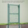 SONGMICS Garden Gate, Galvanised Steel, Sturdy and Durable, Lockable, 87 x 150 cm (Side Columns Not Included), 5 x 20 cm Mesh Grid, Green, GGD200G - Billede 3