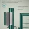 SONGMICS Garden Gate, Galvanised Steel, Sturdy and Durable, Lockable, 87 x 150 cm (Side Columns Not Included), 5 x 20 cm Mesh Grid, Green, GGD200G - Billede 5