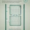 SONGMICS Garden Gate, Galvanised Steel, Sturdy and Durable, Lockable, 87 x 150 cm (Side Columns Not Included), 5 x 20 cm Mesh Grid, Green, GGD200G - Billede 7
