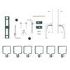 SONGMICS GGD200L Garden Galvanised Steel Robust and Durable with Lock and Key Gate Dimensions: 150 x 106 cm Green - Billede 6