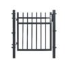 SONGMICS Garden Gate, Galvanised Iron Garden Door, Fence Gate, Sturdy and Durable, with Quality Lock, Handle and Key, 106 x 100 cm (L x H), Grey GGD350G