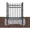 SONGMICS Garden Gate, Galvanised Iron Garden Door, Fence Gate, Sturdy and Durable, with Quality Lock, Handle and Key, 106 x 100 cm (L x H), Grey GGD350G - Billede 6