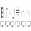 SONGMICS Garden Gate, Galvanised Iron Garden Door, Fence Gate, Sturdy and Durable, with Quality Lock, Handle and Key, 106 x 100 cm (L x H), Grey GGD350G - Billede 7