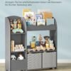SONGMICS Children's Shelf, Toy Shelf, Children's Bookcase with 7 Storage Boxes in Non-Woven Fabric, Spacious Children's Room, 29.5 x 62.5 x 60 cm, Dove Grey GKR034G10 - Billede 4