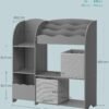 SONGMICS Children's Shelf, Toy Shelf, Children's Bookcase with 7 Storage Boxes in Non-Woven Fabric, Spacious Children's Room, 29.5 x 62.5 x 60 cm, Dove Grey GKR034G10 - Billede 6