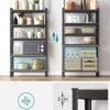 SONGMICS 2 Pack 5 Tier Steel Shelving Unit Boltless Mounting Garage Shed 650kg Load Capacity Each 30x75x150cm Black GLR030B22 - Billede 4