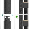 SONGMICS 2 Pack 5 Tier Steel Shelving Unit Boltless Mounting Garage Shed 650kg Load Capacity Each 30x75x150cm Black GLR030B22 - Billede 7