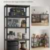 SONGMICS Shelving Unit, 60 x 120 x 200 cm, 750 kg Load Capacity (150 kg per Shelf), Industrial, Adjustable Storage Shelves, for Living Room, Kitchen, Garage, Black and Rustic Brown GLR060B11 - Billede 6