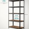 SONGMICS Shelving Unit, 60 x 120 x 200 cm, 750 kg Load Capacity (150 kg per Shelf), Industrial, Adjustable Storage Shelves, for Living Room, Kitchen, Garage, Black and Rustic Brown GLR060B11 - Billede 7