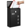 SONGMICS Modern Mailbox, Wall-Mounted Post Letter Box, Copper Core with Swivel Cap, Viewing Windows, Nameplate, Easy to Install, Black GMB031B02 - Billede 5