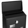 SONGMICS Modern Mailbox, Wall-Mounted Post Letter Box, Copper Core with Swivel Cap, Viewing Windows, Nameplate, Easy to Install, Black GMB031B02 - Billede 6