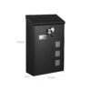SONGMICS Modern Mailbox, Wall-Mounted Post Letter Box, Copper Core with Swivel Cap, Viewing Windows, Nameplate, Easy to Install, Black GMB031B02 - Billede 7