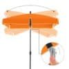 Balkonparasol med vippefunktion og UPF 50+ beskyttelse.