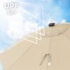 SONGMICS 3 m Garden Parasol Umbrella with Solar-Powered LED Lights, Sunshade with UPF 50+ Protection, Tilting, Crank Handle for Opening Closing, Base Not Included, Beige GPU033M01 - Billede 6