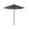 SONGMICS 2.7 m Garden Parasol Umbrella with Solar-Powered LED Lights, Sunshade with UPF 50+ Protection, Tilting, Crank Handle for Opening Closing, Base Not Included, Grey GPU040G01