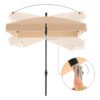 SONGMICS Rectangular Balcony Parasol 1.8 x 1.25 m, UPF 50+ Protection, Tilting Sunshade, PA-Coated Canopy, Carrying Bag, Garden Terrace, Base Not Included, Taupe GPU180K01 - Billede 5