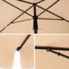 SONGMICS Rectangular Balcony Parasol 1.8 x 1.25 m, UPF 50+ Protection, Tilting Sunshade, PA-Coated Canopy, Carrying Bag, Garden Terrace, Base Not Included, Taupe GPU180K01 - Billede 6
