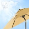 SONGMICS 197 cm Garden Parasol Umbrella, UPF 50+, Sun Shade, 30° Tilt in 2 Directions, Crank Handle for Opening and Closing, for Outdoor Gardens Pool Balcony Patio, Base Not Included, Taupe GPU202K01 - Billede 4