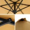 SONGMICS 197 cm Garden Parasol Umbrella, UPF 50+, Sun Shade, 30° Tilt in 2 Directions, Crank Handle for Opening and Closing, for Outdoor Gardens Pool Balcony Patio, Base Not Included, Taupe GPU202K01 - Billede 7