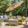 SONGMICS 290 cm Garden Parasol Umbrella, UPF 50+, Sun Shade, 30° Tilt in 2 Directions, Crank Handle for Opening and Closing, for Outdoor Gardens Pool Balcony Patio, Base Not Included, Taupe GPU30BRV1 - Billede 3