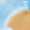 SONGMICS 290 cm Garden Parasol Umbrella, UPF 50+, Sun Shade, 30° Tilt in 2 Directions, Crank Handle for Opening and Closing, for Outdoor Gardens Pool Balcony Patio, Base Not Included, Taupe GPU30BRV1 - Billede 4