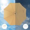 SONGMICS 290 cm Garden Parasol Umbrella, UPF 50+, Sun Shade, 30° Tilt in 2 Directions, Crank Handle for Opening and Closing, for Outdoor Gardens Pool Balcony Patio, Base Not Included, Taupe GPU30BRV1 - Billede 5