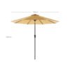 SONGMICS 290 cm Garden Parasol Umbrella, UPF 50+, Sun Shade, 30° Tilt in 2 Directions, Crank Handle for Opening and Closing, for Outdoor Gardens Pool Balcony Patio, Base Not Included, Taupe GPU30BRV1 - Billede 7