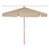 SONGMICS 3 m Garden Umbrella, Octagonal Parasol with Sun Protection, Wooden Pole and Ribs, Tilt Mechanism, Base Not Included, for Balcony Terrace Garden Outdoor, Beige GPU32BE - Billede 7