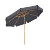 SONGMICS 300 cm Garden Umbrella, Octagonal Parasol with Sun Protection, Wooden Pole and Ribs, Tilt Mechanism, Base Not Included, for Balcony Terrace Garden Outdoor, Taupe GPU32BR