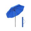 SONGMICS 1.6 m Parasol, Beach Umbrella, UPF 50+, Sun Protection, Portable Octagonal Polyester Canopy, Fibreglass Ribs, Tilt Mechanism, Carry Bag, for Beach Garden Balcony Pool, Blue GPU60BU