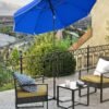 SONGMICS 1.6 m Parasol, Beach Umbrella, UPF 50+, Sun Protection, Portable Octagonal Polyester Canopy, Fibreglass Ribs, Tilt Mechanism, Carry Bag, for Beach Garden Balcony Pool, Blue GPU60BU - Billede 5