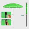 SONGMICS 1.6 m Parasol, Beach Umbrella, UPF 50+, Sun Protection, Portable Octagonal Polyester Canopy, Fibreglass Ribs, Tilt Mechanism, Carry Bag, for Beach Garden Balcony Pool, Green GPU60GN - Billede 2