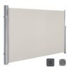 SONGMICS 180 x 300 cm Toldo lateral para balcón y terraza, Certificado de TÜV SÜD GS, Protección de la intimidad, Protección solar, Persiana lateral, Gris antracita, GSA180G