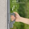 SONGMICS 180 x 300 cm Toldo lateral para balcón y terraza, Certificado de TÜV SÜD GS, Protección de la intimidad, Protección solar, Persiana lateral, Gris antracita, GSA180G - Billede 6